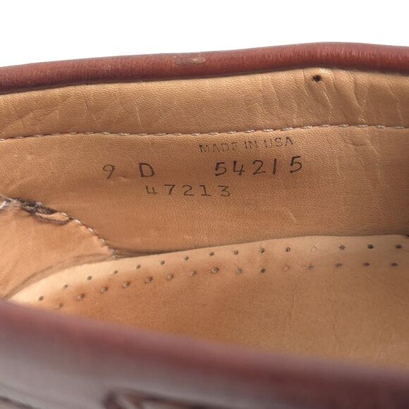 ALLEN EDMONDS Mens Preppy Kiltie Tassel Leather Loafers 9D Brown USA MADE main image 5